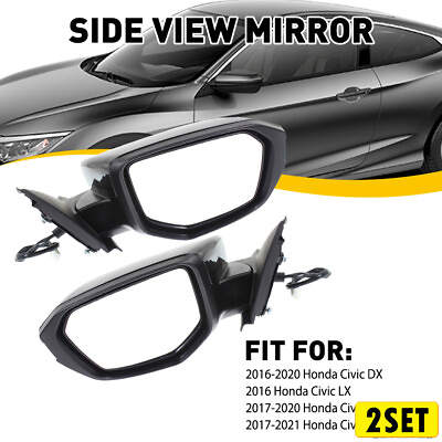 #ad 2Pair Mirrors Driver amp; Passenger Side Left Right for Civic Coupe Sedan HO1321283 $245.39
