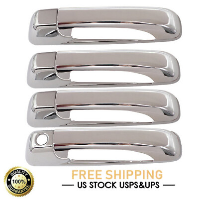 #ad For Dodge Ram 1500 2500 3500 4dr 2009 2018 no PSK Chrome Door Handle Covers Set $21.59