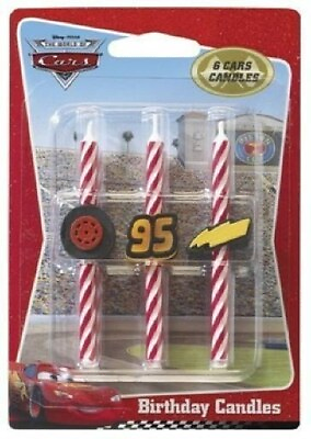 #ad CARS ICON BIRTHDAY CANDLES 6 PC BRAND NEW FAST FREE SHIPPING $5.99