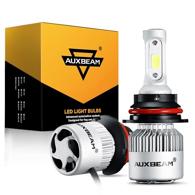 #ad AUXBEAM 9007 LED Headlight Bulbs Conversion Kit High Low Beam 6000K Super White $29.99