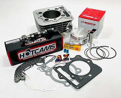 Honda 400EX 400 EX Top End Cylinder Kit Wiseco Piston Gaskets Stage 2 Hot Cam $549.98