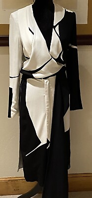 #ad Tom Ford Runway Wrap Black amp; White Wrap Dress Size extra small $399.00