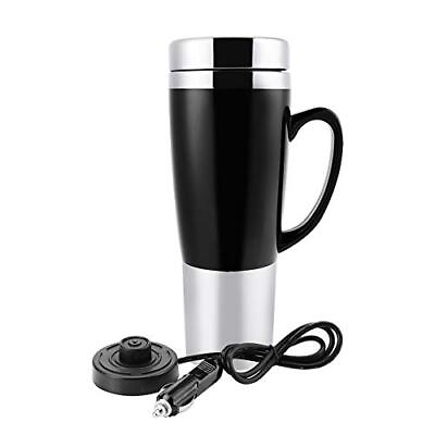 #ad 12v Car Kettle Boiler 450ml Electric Water Insulated Car Mug Travel Heating Cup $43.33