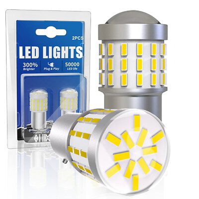 #ad 1156 7506 LED Reverse Backup Light Bulbs White 6000K Canbus Error Free 2x $28.99