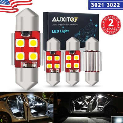#ad AUXITO 4X White 31MM 32MM 4SMD 3030 LED Interior Light Canbus Error Free Auto $10.99