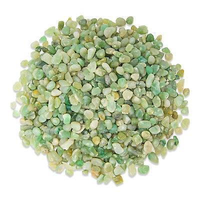 #ad Tumbled Green Aventurine Crystal Chips Loose Undrilled Natural Gemstones Beads $7.95