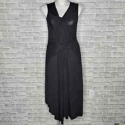 #ad Peruvian Connection Black Biarritz Draped Dress $107.17