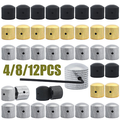 #ad 4 8 12PCS Dome Knob Volume Tone Control Knobs with Inner Hexagon Spanner Guitar $13.85