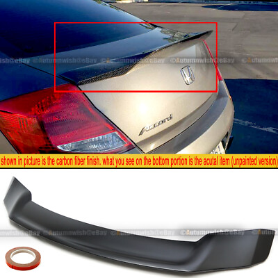 #ad For 08 12 Accord 2DR Coupe DuckBill HighKick Unpainted Trunk Lip Wing Spoiler $69.99