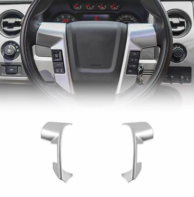#ad 2x Car Steering Wheel Cover Bezel Trim for Ford Raptor F150 2009 14 Accessories $28.49