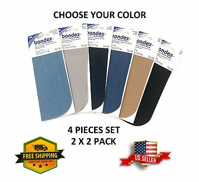 #ad BONDEX 4 PIECES 5quot; x 7quot; IRON ON MENDING PATCHES EASY NO SEW FAST SHIP $7.85