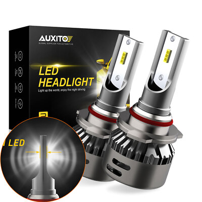 #ad AUXITO 9012 HIR2 LED Headlight Bulb Kit High Low Beam 6500K Super White 20000LM $19.94