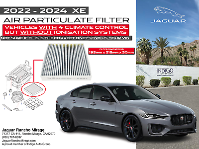 #ad 2022 2024 JAGUAR XE Factory OEM Jaguar Cabin Air Particulate Filter XE T2H54544 $68.98