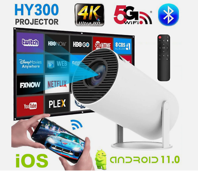 #ad 4K Mini Projector 10000 Lumen LED 1080P WiFi Bluetooth UHD Portable Home Theater $68.55