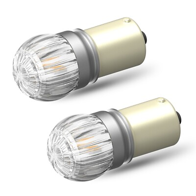 #ad 2x BA15S 1156 7506 Amber LED Turn Signal Light Bulbs Error Free Anti Hyper Flash $17.09