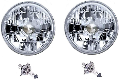 #ad 7quot; Diamond Crystal Clear H4 Conversion Headlight Halogen Headlamp Light Bulb 60 $106.99