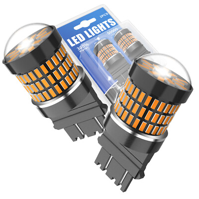 #ad Amber 3057 3157 LED Front Turn Signal Light Blinker Marker Lamp Bulbs for Toyota $19.99