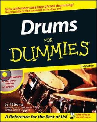 #ad Drums For Dummies Paperback By Strong Jeff GOOD $6.05