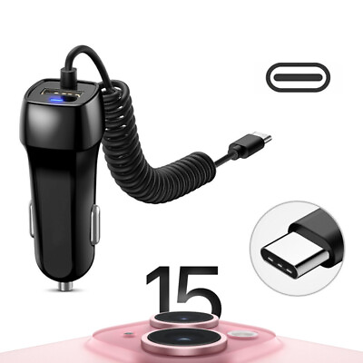 USB Port Fast Car Charger Adapter For iPhone 15 Pro Max 15 Plus 15 Pro $5.97