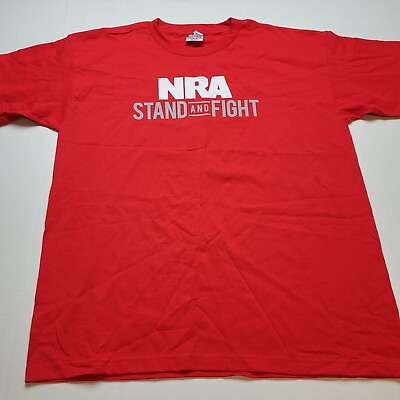#ad NRA Stand And Fight T Shirt Mens XL Red Bayside Tee USA ¤99 $10.50