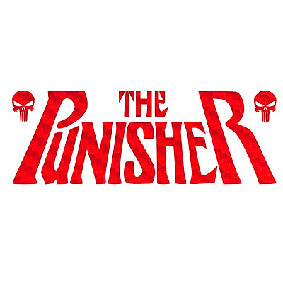 The Punisher Sticker Short Text Banner Punisher Logo Decal Choose Color size $4.91