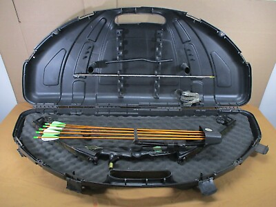 Indian Stalker Compound Bow 41quot; w Easton Arrows amp; Flambeau Hard Shell Case $142.49
