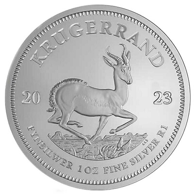 #ad 2023 South Africa 1 oz 999 Silver Krugerrand Coin Brilliant Uncirculated $25.99