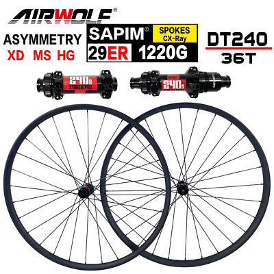#ad 1220g 35mm XC MTB Bike Carbon Wheelset 29er Boost Wheel DT 240 HubSapim Spokes $899.00