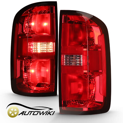 #ad Tail Lights For 2015 2022 Chevy Colorado Red Lens Halogen Brake Signal Lamp Pair $136.83