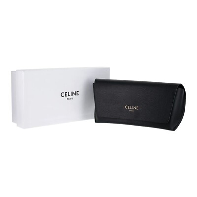 #ad Celine Sunglasses Eyeglasses Medium Soft Leather Case w Cloth amp; Giftbox Black $19.99