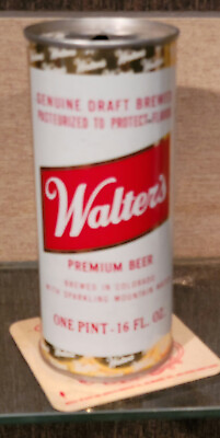 #ad 1969 16 OUNCE WALTER#x27;S STRAIGHT STEEL PULL TAB BEER CAN WALTER PUEBLO COLORADO $15.00