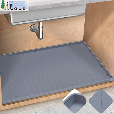 #ad Under Sink Mat 34quot; X 22quot; under Kitchen Sink Mat Waterproof Silicone under Sink $40.79
