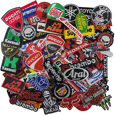 #ad Wholesale Lot Car Motorcycle Racing Auto Motor Sew Iron on Embroidered Patch $101.99