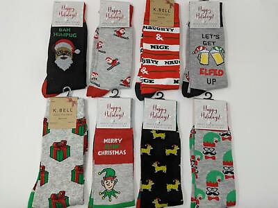 #ad You Pick: Men#x27;s Happy Holidays Christmas Crew Socks DogsBeerElvesSantaGifts $3.99