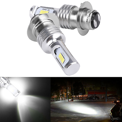 #ad 2x P15D H6M LED ATV Headlight Bulb For Honda Suzuki Kawasaki Yamaha 6000K White $24.05