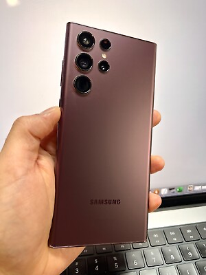 #ad Samsung Galaxy S22 Ultra 512GB Unlocked Burgundy Lines on Screen #19791 $419.99