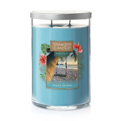 #ad Yankee Candle Beach Escape 22 oz Large 2 Wick Tumbler Candle W Lid $18.26