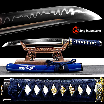 #ad 20#x27;#x27;Tanto T10 Clay Tempered Mini Katana Knife Sharp Short Japanese Samurai Sword $123.00