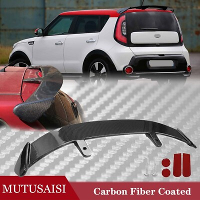 #ad Rear Window Roof Spoiler GT Wing Carbon Fiber Style Fit For Kia Soul 2010 2019 $88.49