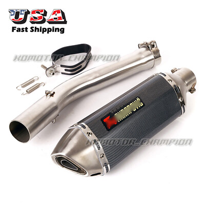 #ad For Yamaha R6 R6S YZF R6 1998 2005 Exhaust Pipe Muffler Slip On Middle Link Pipe $130.20