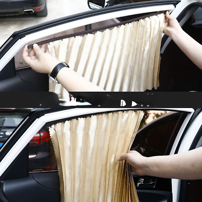 #ad 2x Car Side Window Sun Shades Blinds Privacy Curtain Screen Magnetic Retractable $26.01