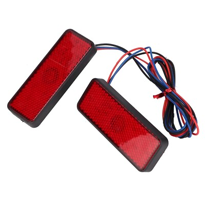 #ad Pair Of Motorcycle LED Reflector Driving Rear Brake Tail Light CRY $8.36