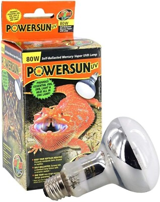 #ad Zoo Med PowerSun UV Mercury Vapor Lamp 80 Watts $30.95