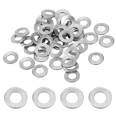 #ad 50Pcs Belleville Washers M4x8mm Stainless Steel Serrated Conical Washer $7.17