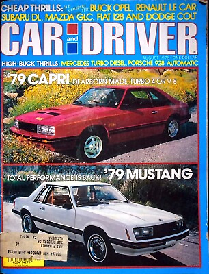 #ad CAPRI MUSTANG CAR amp; DRIVER MAGAZINE VOLUME 24. NUMBER 2 AUGUST 1978 $6.26