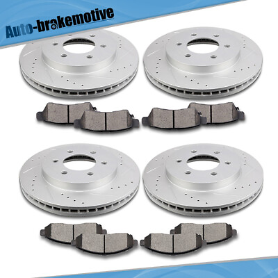 #ad FRONTREAR DRILL SLOT BRAKE ROTORS AND CERAMIC PADS FOR NISSAN FRONTIER XTERRA $160.88