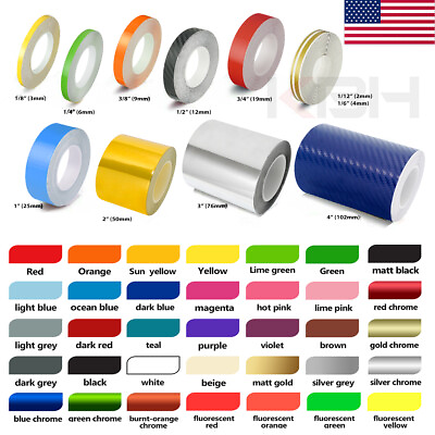 #ad Roll Vinyl Pinstriping Pin Stripe DIY Self Adhesive Line Car Tape Decal Stickers $8.95