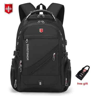 #ad Men#x27;s Laptop Bag Backpack Men USB Charging Travel Backpack Women Oxford Rucksack $63.76
