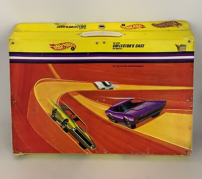 #ad Vintage 1968 Hot Wheels 48 Car Collector#x27;s Case w Dividers And Sticker $69.95