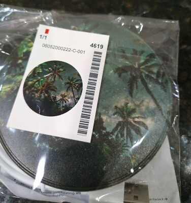 #ad TROPICAL PALMS STAR Qi Wireless Charger Pad Galaxy iPhone 11 Pro Max XS amp; More $7.99